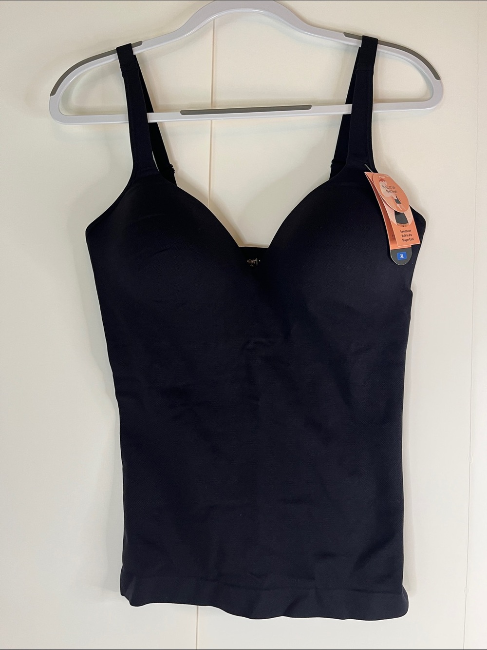 Shapermint Black Sweetheart Built-In Bra (wireless) Cami Top new in bag w tag XL - Picture 8 of 16